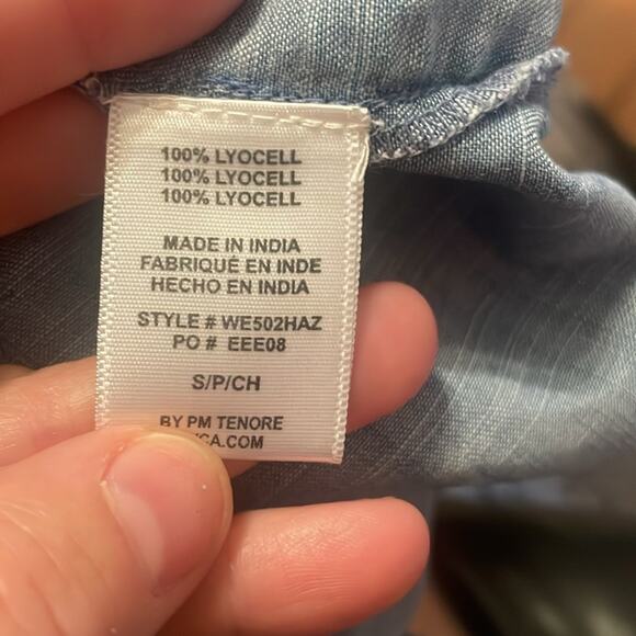 RVCA Chambray Strappy Top - Size Small - Lyocell - Picture 4 of 4